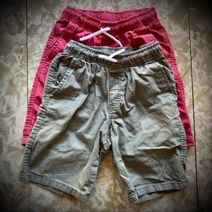2pk Pull-on chino shorts